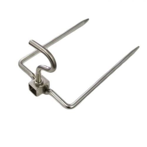 Square Fork to fit square rotisserie 5/8" spit in stainless