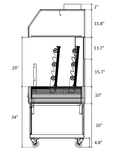 Biokan roaster for pigs lambs