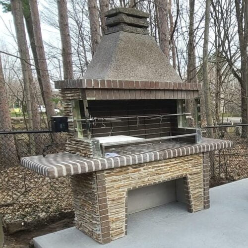 Firebrick rotisserie bbq