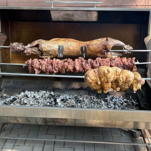 Single gear drive kit rotisserie bbq