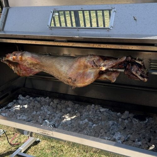 With lid bbq rotisserie lamb roaster pig roaster