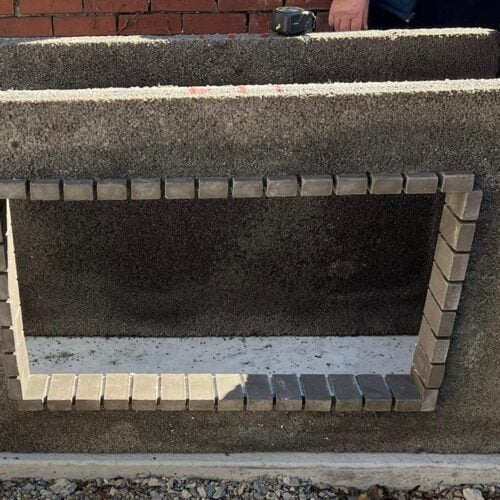 Black firebrick bbq and rotisserie for whole lamb pig