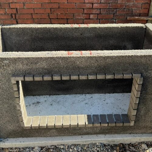 Black firebrick bbq and rotisserie for whole lamb pig