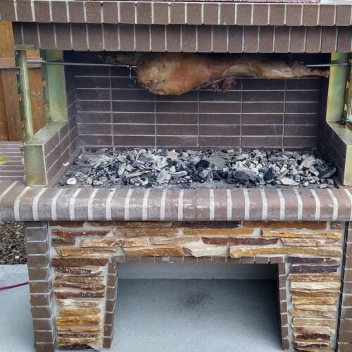 Firebrick rotisserie bbq
