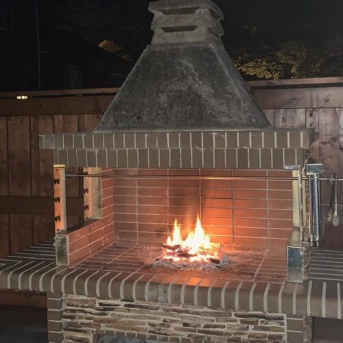 Firebrick rotisserie bbq